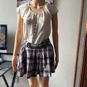 Energie Plaid Skirt